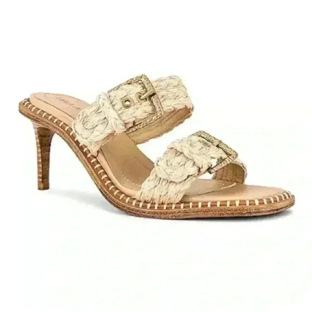 Ulla Johnson Ellery Raffia Sandal in Color Natural Size 41